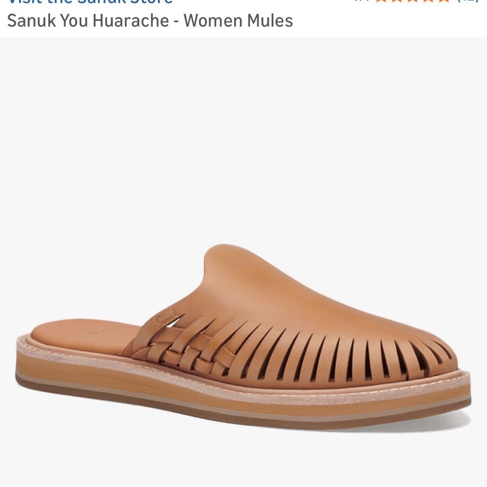 Sanuk Women's Tan Huarache Clogs size 8